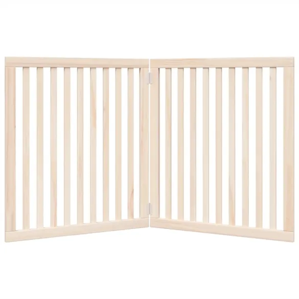 Poartă Pliabilă Câini - Lemn de Plop - 160 cm - Livrare Gratuită