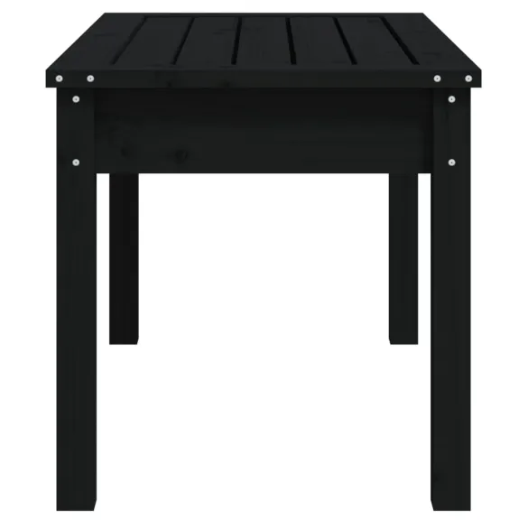 Bancă Grădină Lemn Masiv Pin - Negru - 80x44x45 cm Bancă Grădină Lemn Masiv Pin - Negru - 80x44x45 cm