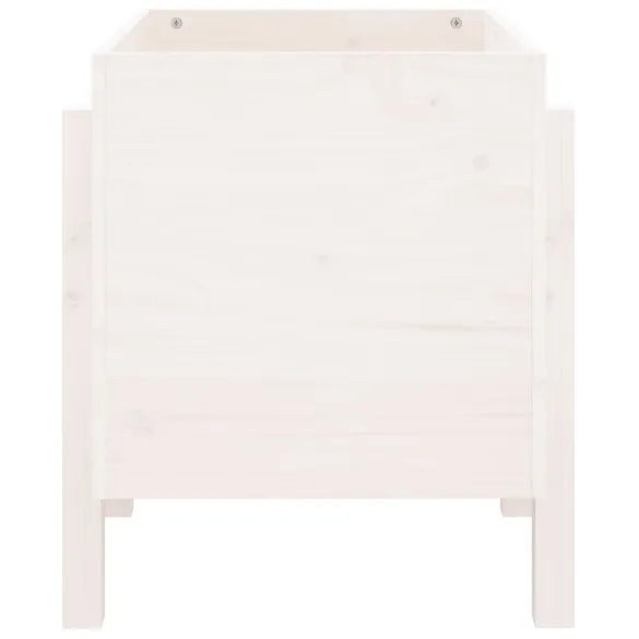Jardinieră Grădină Albă din Lemn Masiv de Pin - 62x50x57 cm