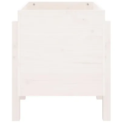 Jardinieră Grădină Albă din Lemn Masiv de Pin - 62x50x57 cm