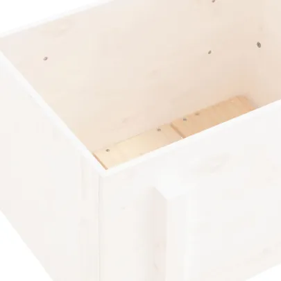 Jardinieră Grădină Albă din Lemn Masiv de Pin - 62x50x57 cm