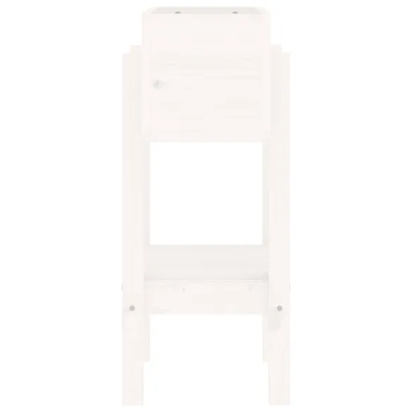 Jardinieră Grădină Albă din Lemn Masiv de Pin - 62x30x69 cm