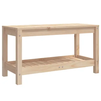 Bancă Grădină Lemn Masiv Pin - 82,5x35x45 cm - Livrare Gratuită