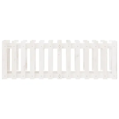 Pat Înălțat Grădină Gard Alb Lemn Pin | Livrare Gratuită