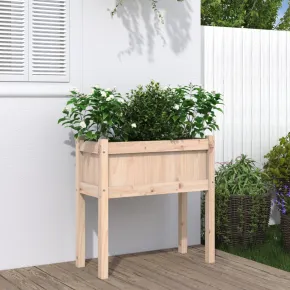 Jardinieră Grădină Lemn Masiv - Decor Natural pentru Plante