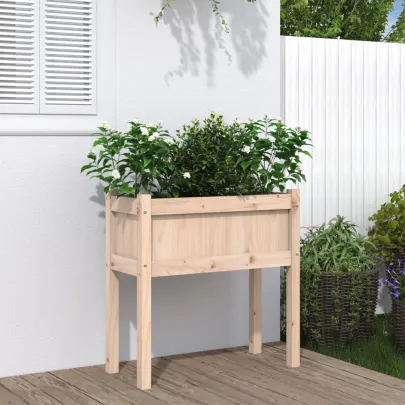 Jardinieră Grădină Lemn Masiv - Decor Natural pentru Plante