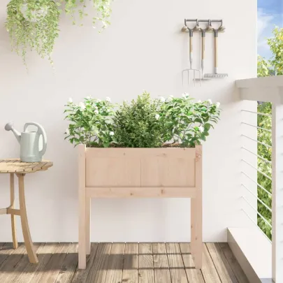 Jardinieră Grădină Lemn Masiv - Decor Natural pentru Plante