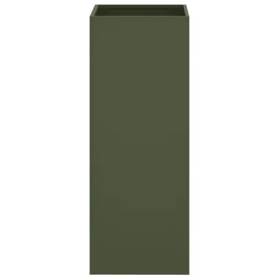 Jardinieră Verde Măsliniu din Oțel | 32x29x75 cm | Livrare Gratuită