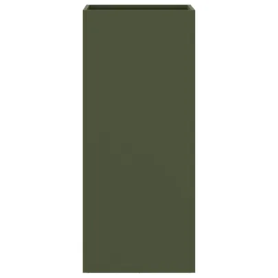 Jardinieră Verde Măsliniu din Oțel | 32x29x75 cm | Livrare Gratuită