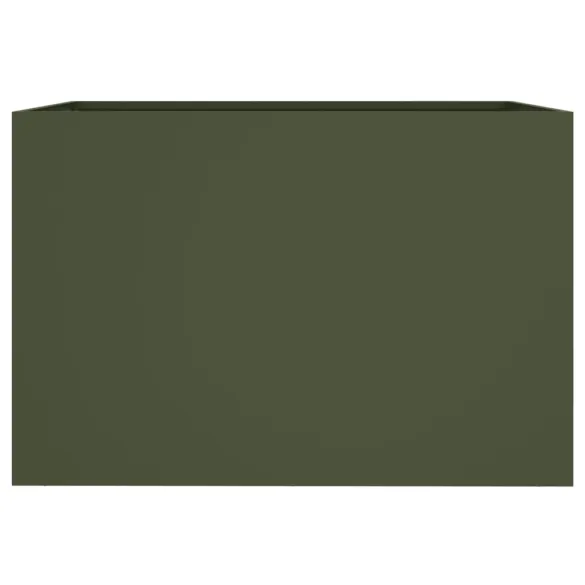 Jardinieră Verde Măsliniu din Oțel - 62x40x39 cm - Livrare Gratuită