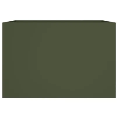 Jardinieră Verde Măsliniu din Oțel - 62x40x39 cm - Livrare Gratuită