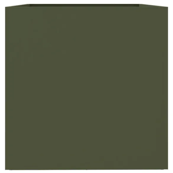 Jardinieră Verde Măsliniu din Oțel - 62x40x39 cm - Livrare Gratuită
