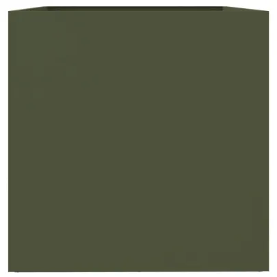 Jardinieră Verde Măsliniu din Oțel - 62x40x39 cm - Livrare Gratuită