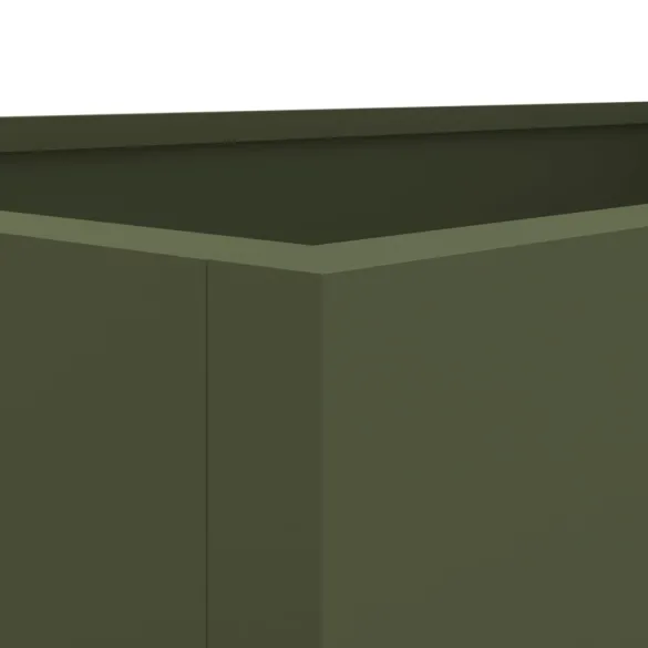 Jardinieră Verde Măsliniu din Oțel - 62x40x39 cm - Livrare Gratuită