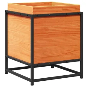 Jardinieră Grădină Lemn Masiv Pin - 40x40x50 cm Maro 2