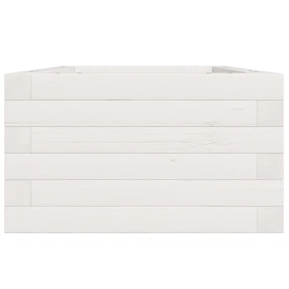 Jardinieră Grădină Albă - Lemn Masiv de Pin | Livrare Gratuită