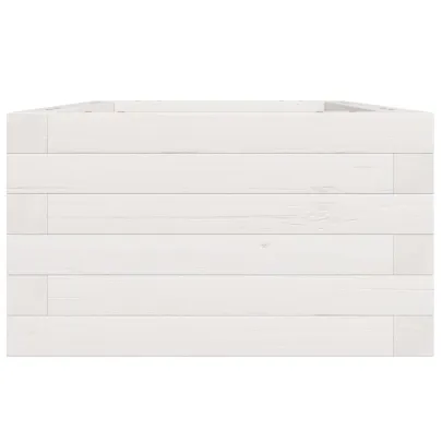 Jardinieră Grădină Albă - Lemn Masiv de Pin | Livrare Gratuită