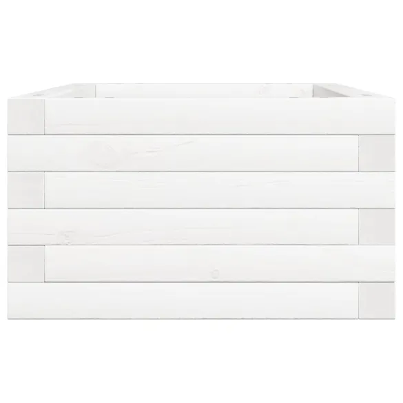 Jardinieră Grădină Albă - Lemn Masiv de Pin | Livrare Gratuită