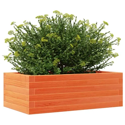 Jardinieră Grădină Lemn Masiv Pin - Maro Ceruit 70x40x23 cm