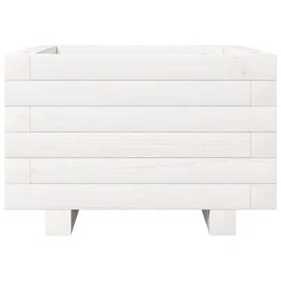 Jardinieră Grădină Albă - Lemn Masiv de Pin | Livrare Gratuită