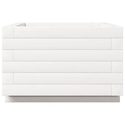 Jardinieră Grădină Albă - Lemn Masiv de Pin | Livrare Gratuită