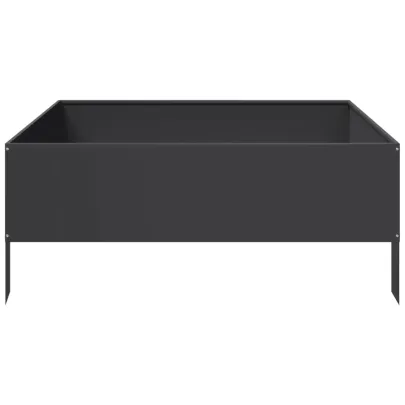 Strat Înălțat Grădină Oțel Negru - Livrare Gratuită