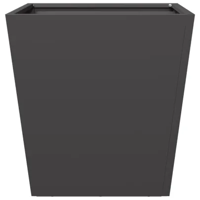 Jardiniere Grădină Oțel Negru - 2 bucăți - 40x40 cm