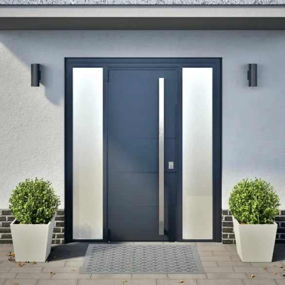 Jardiniere Grădină Oțel - Set 2 Bucăți - Alb - 40x40x40 cm