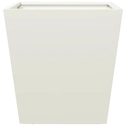 Jardiniere Grădină Oțel - Set 2 Bucăți - Alb - 40x40x40 cm