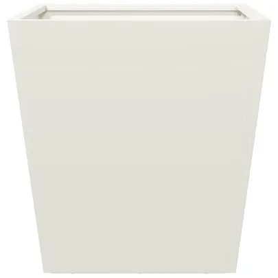 Jardiniere Grădină Oțel - Set 2 Bucăți - Alb - 40x40x40 cm