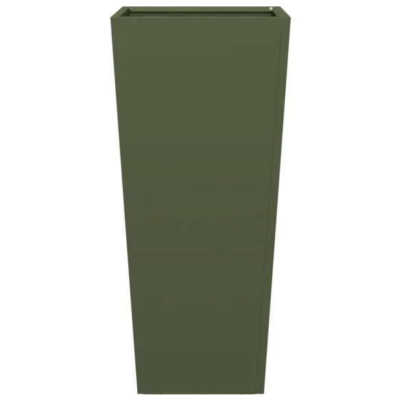 Jardinieră Grădină Oțel Verde - 35x35x75 cm - Livrare Gratuită