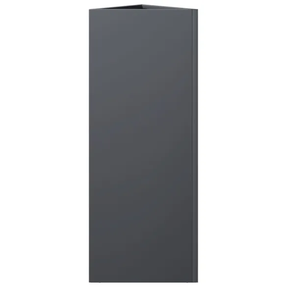 Jardinieră Grădină Triunghiulară Antracit - Oțel Rezistent