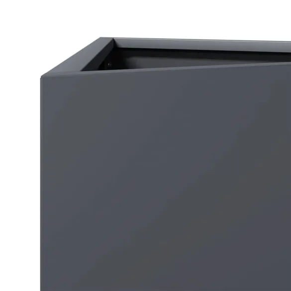 Jardinieră Grădină Triunghiulară Antracit - Oțel Rezistent