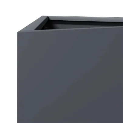 Jardinieră Grădină Triunghiulară Antracit - Oțel Rezistent