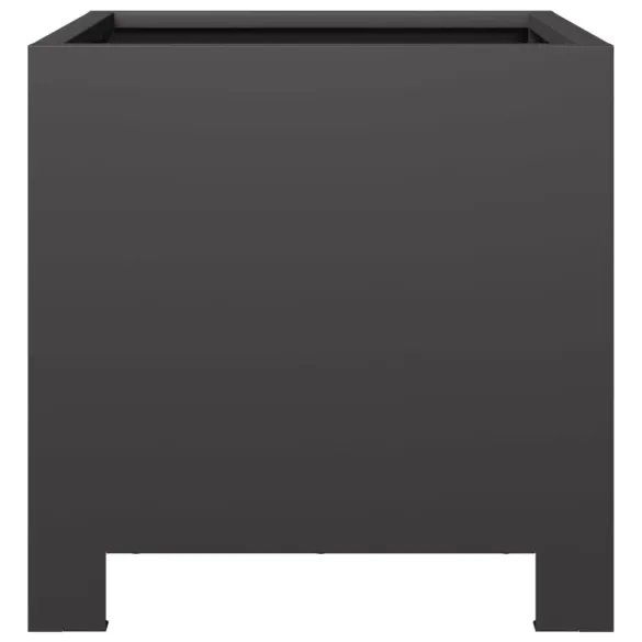 Jardiniere Grădină Negre Oțel - 2 Bucăți - Livrare Gratuită