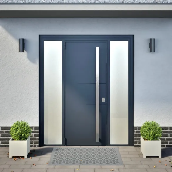 Jardiniere Grădină Alb - 2 Buc - Oțel Rezistent 30x30x30 cm