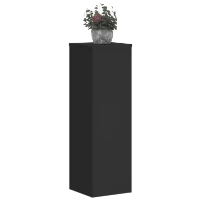 Suporturi Plante Lemn Negru - 2 bucăți, 80 cm - Gratis Livrare