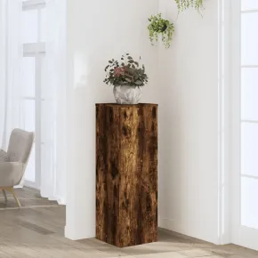 Suport Plantă Stejar Fumuriu - 33x33x100 cm - Lemn Prelucrat
