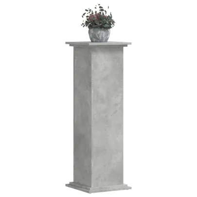 Suport Plante Gri Beton - Lemn Prelucrat 33x33x100cm