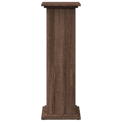 Suport prezentare cu depozitare lemn stejar maro