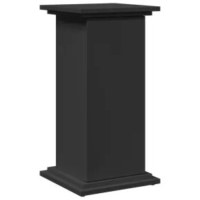 Suport prezentare cu depozitare negru - lemn prelucrat 2