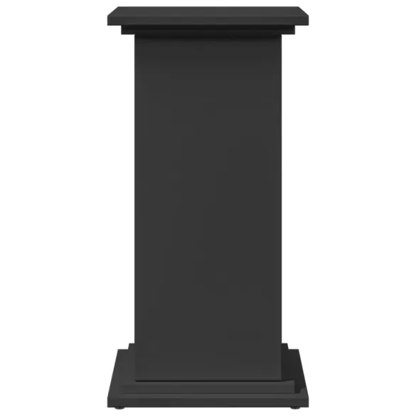 Suport prezentare cu depozitare negru - lemn prelucrat