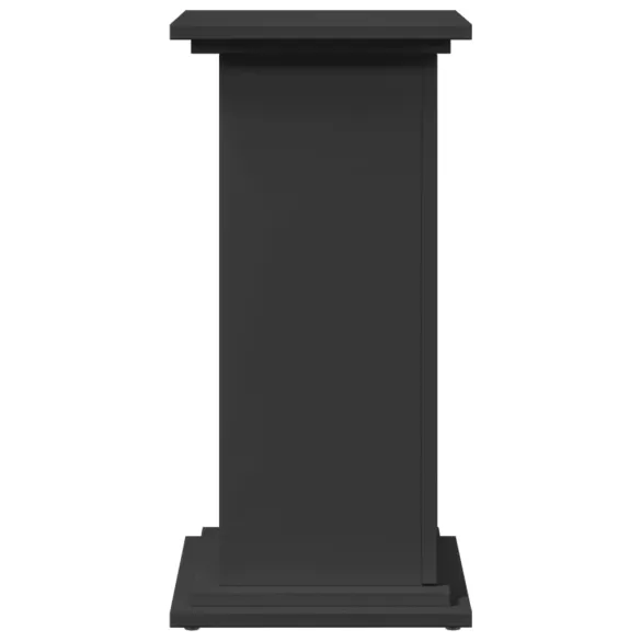 Suport prezentare cu depozitare negru - lemn prelucrat