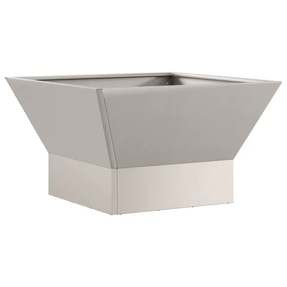 Vatră de foc pătrată din oțel Corten pentru exterior