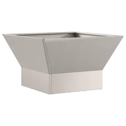 Vatră de foc pătrată din oțel Corten pentru exterior