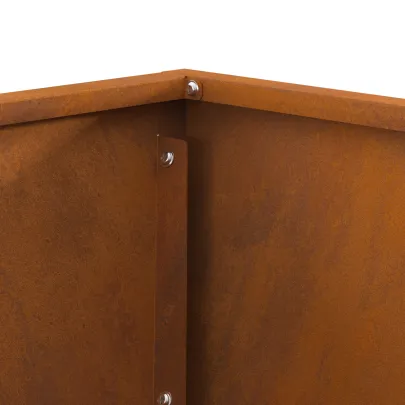 Vatră de foc pătrată din oțel Corten pentru exterior