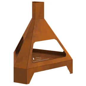 Vatră de foc exterior - Oțel Corten 50x43x52 cm