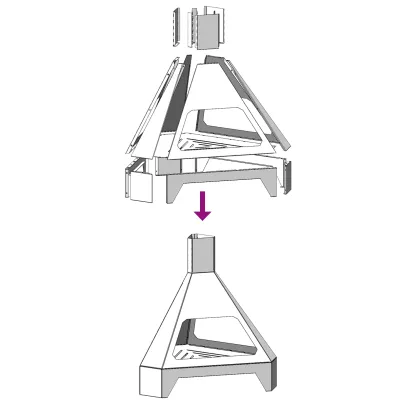 Vatră de foc exterior - Oțel Corten 50x43x52 cm