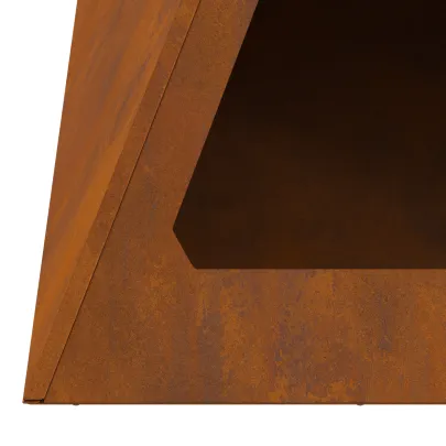 Vatră Foc Piramidală Oțel Corten - Livrare Gratuită