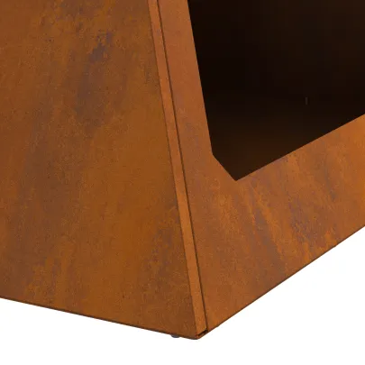 Vatră Foc Piramidală Oțel Corten - Livrare Gratuită